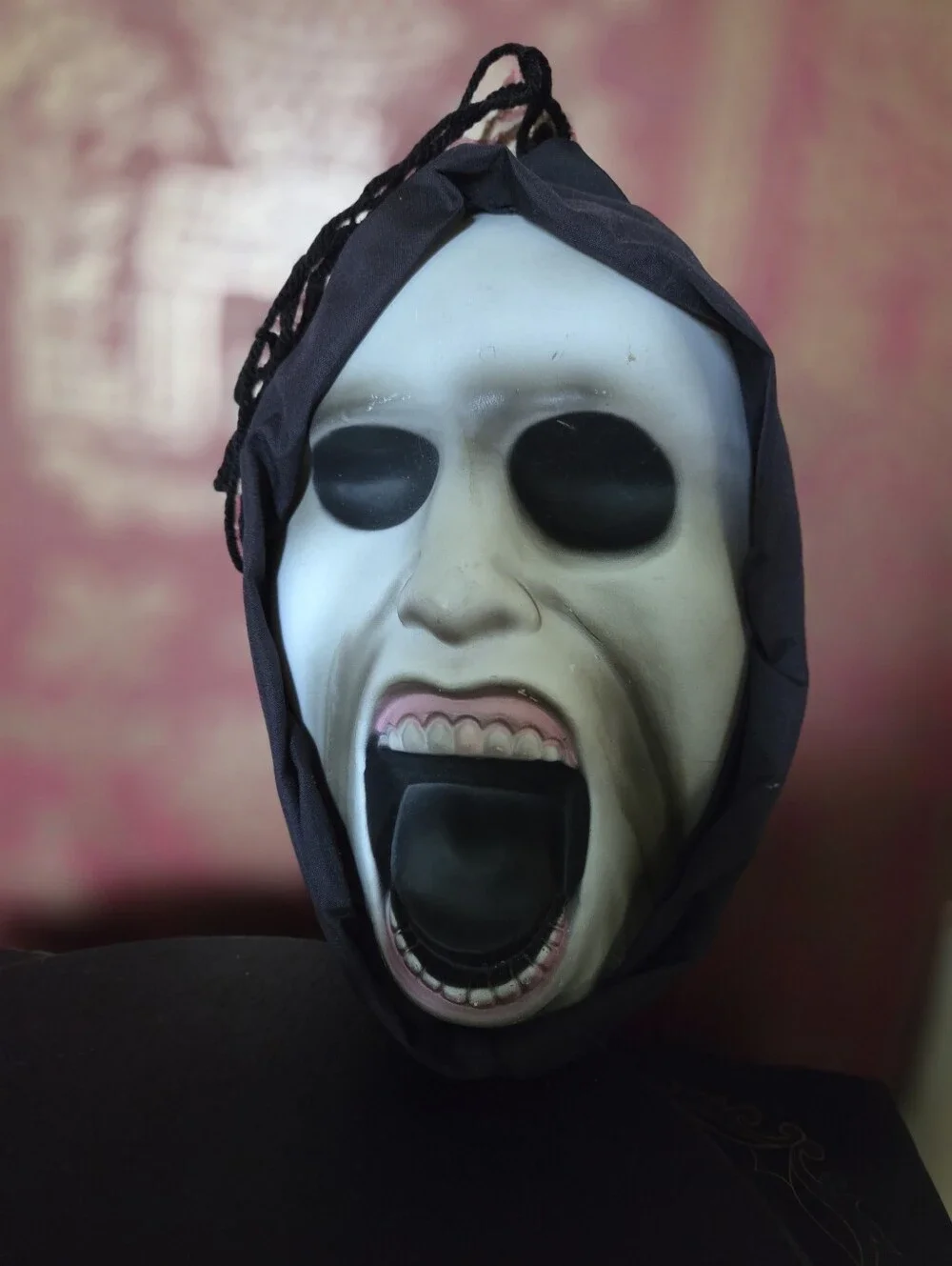 Vintage HALLOWEEN Gemmy Light Up Mask Hanging Decor 2008 WINDOW LEECHERS Works